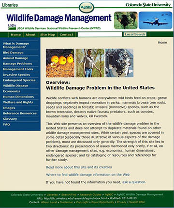 Wildlife Damage Management