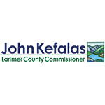 John Kefalas for Larimer logo